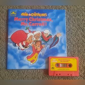 Vintage Alvin & The Chipmunks Merry Christmas Book and Cassette
